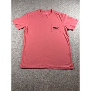 Vineyard Vines football whale pink t-shirt Men's S